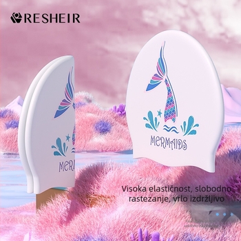Ruijuer silikonska kapa za plivanje za žene i odrasle, s otisnutim uzorkom, zaštita ušiju, za plivanje, ovlaštena privatna marka