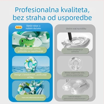 Dječji plivački prsten za vrat, Yuxi, PVC, print, za djecu (Marka: Yuxi; Materijal: PVC; Uzorak: Print; Za djecu)
