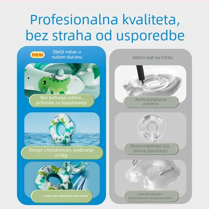 Dječji plivački prsten za vrat, Yuxi, PVC, print, za djecu (Marka: Yuxi; Materijal: PVC; Uzorak: Print; Za djecu)