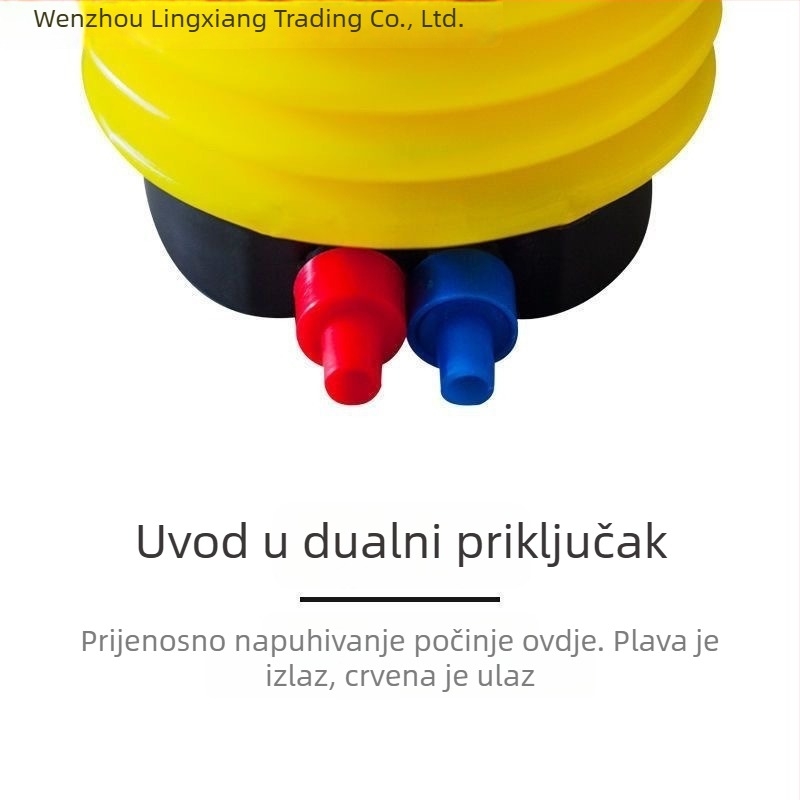 Nožna ručna pumpa za napuhavanje — pogodna za plivačke prstene, balone, napuhive kante, kade i bazene (Lingxiang)
