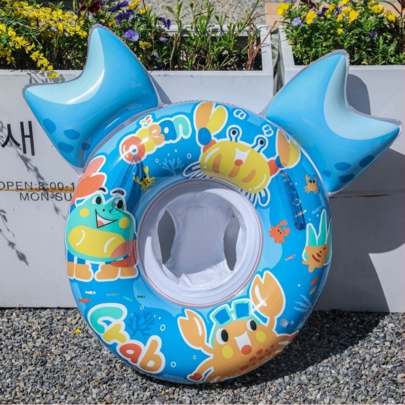 Dječji nadom plivački prsten u obliku karikature raka, karikatura dizajn, PVC debljina 20 mm, ekološki PVC, anti-prevrnuće