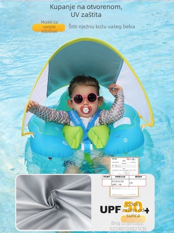 Swimbobo dječji plivački prsten za bebe s zaštitom od sunca, vanjska upotreba, PVC 0.35 mm