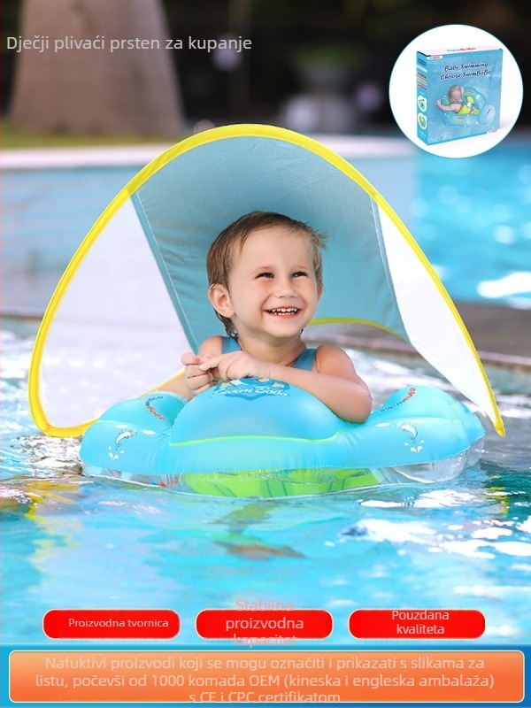 Swimbobo dječji plivački prsten za bebe s zaštitom od sunca, vanjska upotreba, PVC 0.35 mm