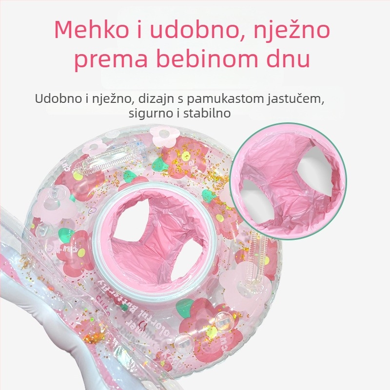 Plivački prsten za djecu, šarena slika sa štrasima, PVC 0,24 mm, ručno napuhivanje