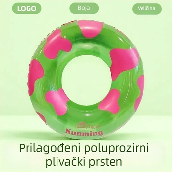 Prilagodljivi prozračni napuhljivi prsten za plivanje od ekološkog PVC-a, s otiskom logotipa, za odrasle; pogodan za fitness, plivanje i vodene aktivnosti