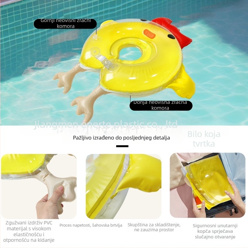 Dječji plivački prsten — Enrt, ekološki PVC, 0,25 mm debljine, crtani uzorak, pogodan za plivanje