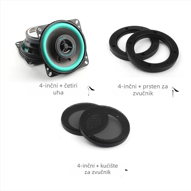 Koaksijalni auto zvučnik – pun raspon, srednje-bas i visokotonac