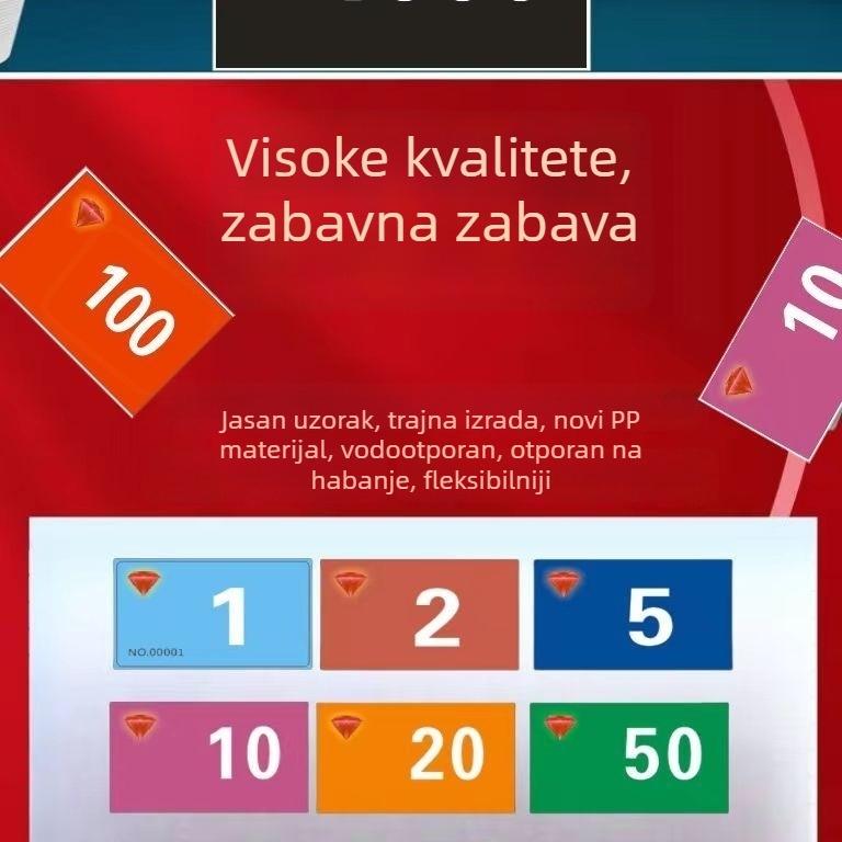 Kartice čipovi, mat tekstura, debele, dvostrane, melamin