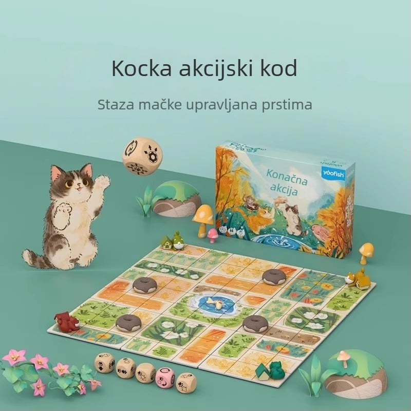 Yaofish Operacija Mijau – Stolna igra s kartama, edukativni razvoj, interaktivna zabava
