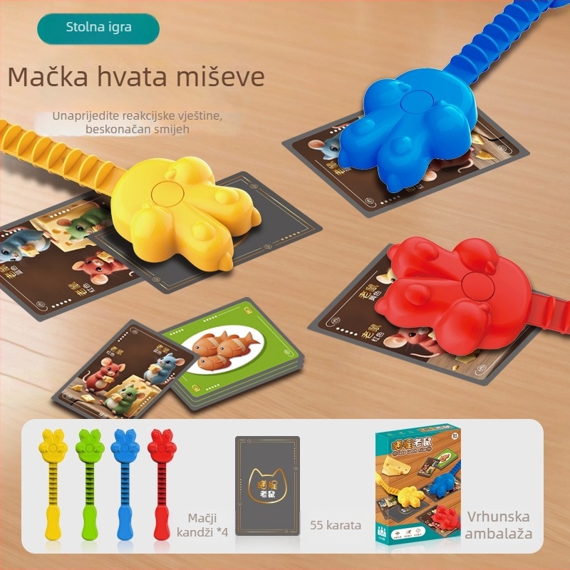 Dječja edukativna društvena igra s kartama za trening reakcije i koncentracije – plastična, pakiranje u šarenoj kutiji, za uzraste 4–6, 7–14 i 15–35 godina.