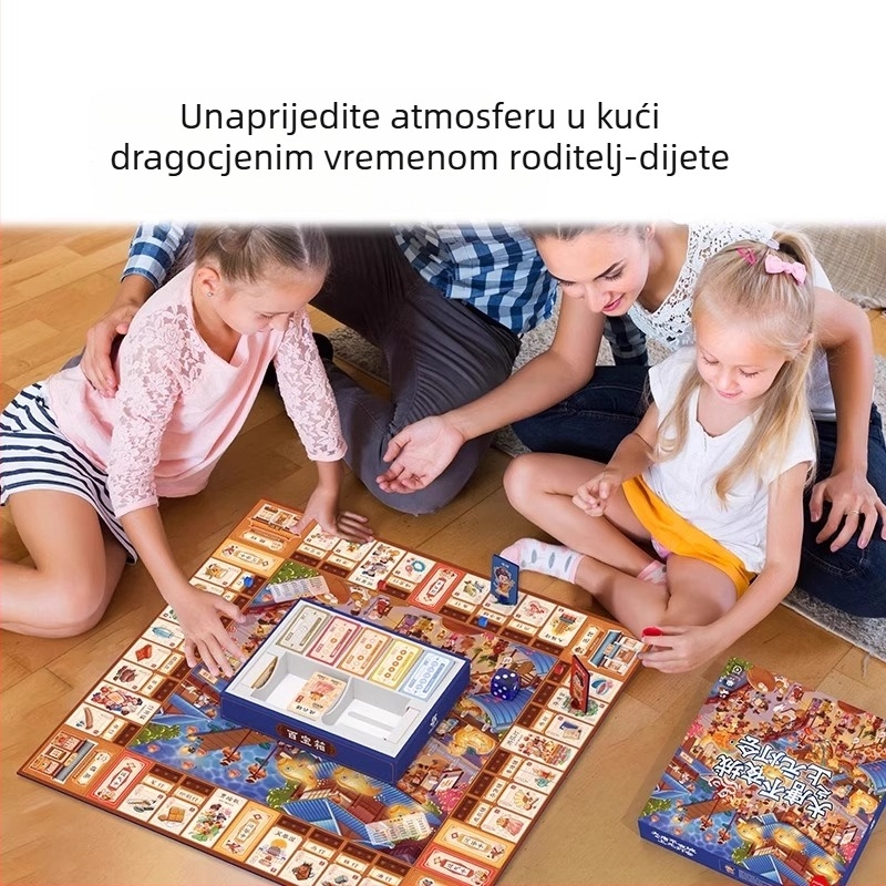 Pinwheel Monopoly: Tang dinastija Noćni grad – Dječja interaktivna kartična stolna igra, Pw0495, papir, za uzrast 7–14 i 15–35
