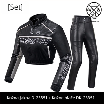Du Han Ženska kožna jakna za motocikl – Zaštita, Jesen