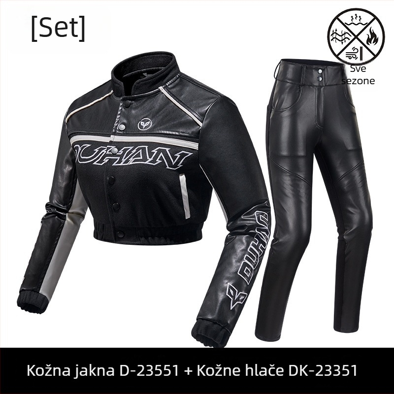 Du Han Ženska kožna jakna za motocikl – Zaštita, Jesen