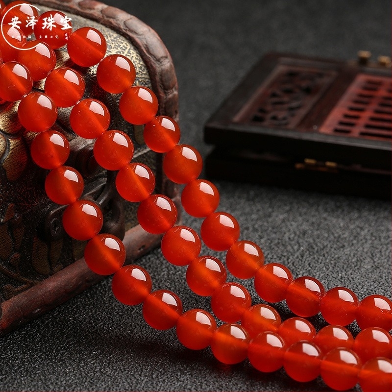 Perle od agat, okrugle, polirane, Anze Jewelry