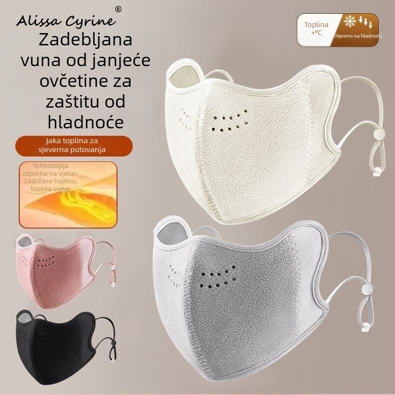 Unisex topla maska za lice zimi, otporna na vjetar i hladnoću, za vanjske aktivnosti poput biciklizma, skijanja i putovanja