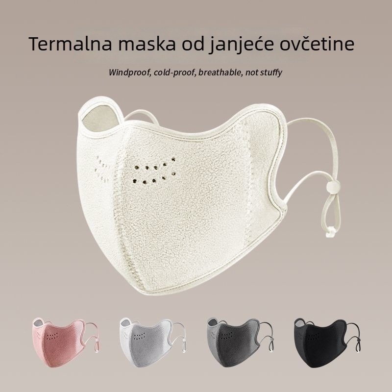 Unisex topla maska za lice zimi, otporna na vjetar i hladnoću, za vanjske aktivnosti poput biciklizma, skijanja i putovanja