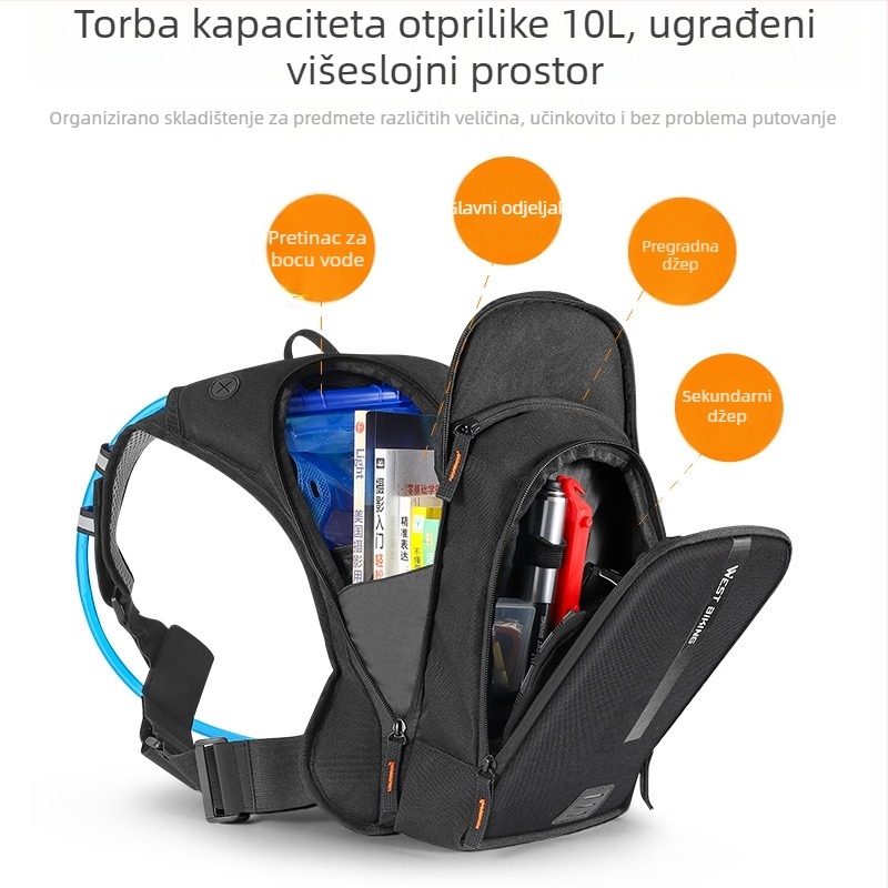 Ciklistički ruksak s izoliranom stražnjom stranom (poliestera), 10L, model YP0707285 — WEST BIKING