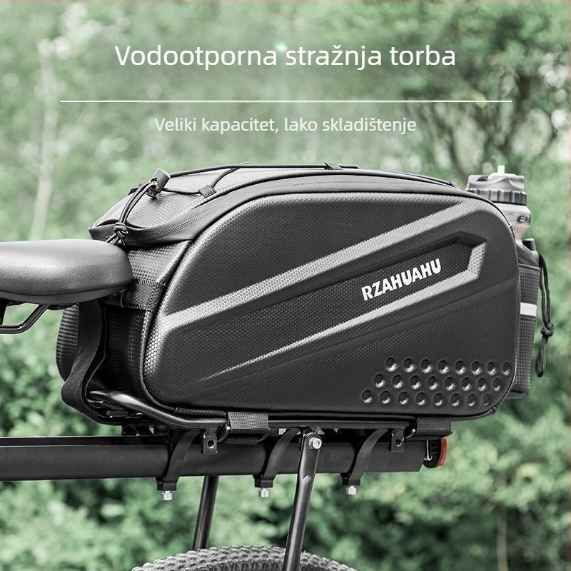 Torba za bicikl s velikim kapacitetom, za vožnju i putovanja, višenamjenska crossbody torba, jednostavna za ugradnju, vodootporna stražnja torba
