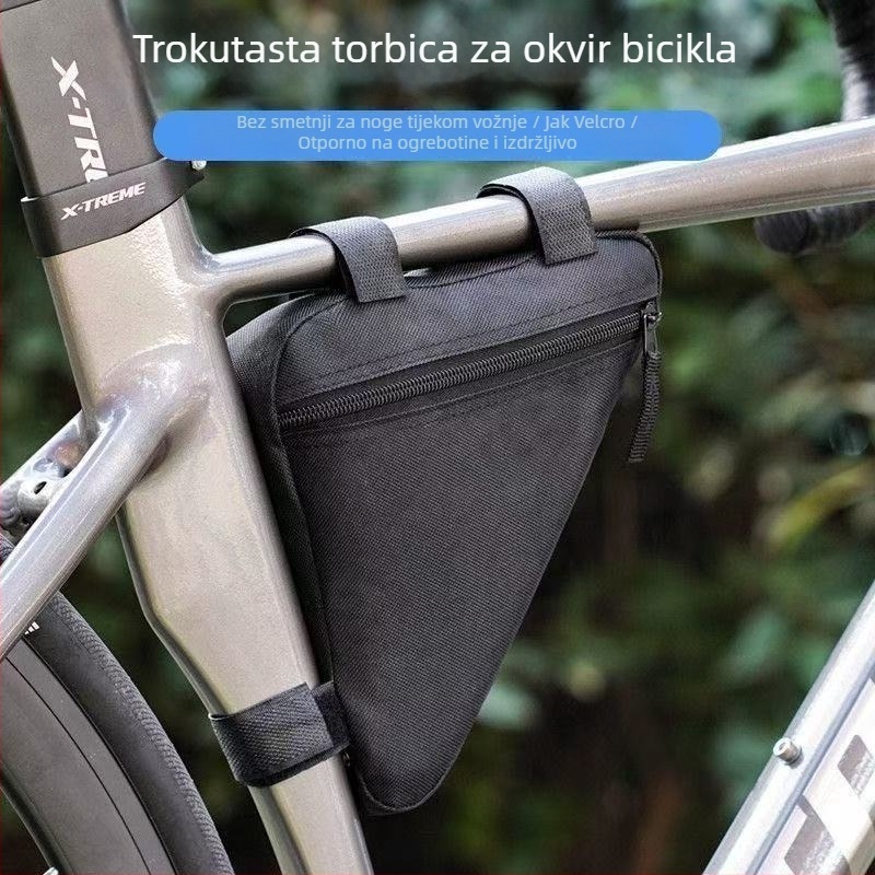 Torba za prednji okvir i trokutična torba s prostorom za alat, bez podloge, za cestovne i planinske bicikle