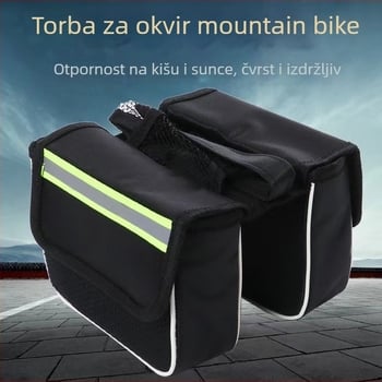 Torba za bicikl za planinski bicikl — prednja okvirna torba s džepom za telefon, bez podstave, za vožnju na otvorenom