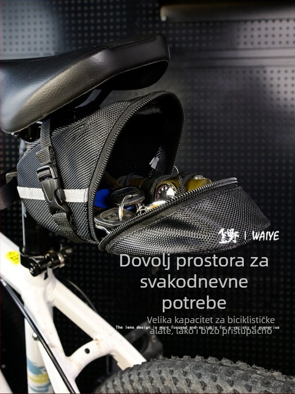 Stražnja torba za bicikl, 600D tkanina, kapacitet 4L, bez podstavke – Crooked Wild