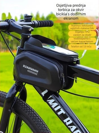 Torba za prednju cijev MTB-a, 2 L, sintetička koža, vodootporna džep za telefon, TF464