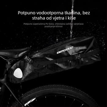 Zadnja torba za bicikl, višenamjenska, kapacitet 10 L, vodootporna, PU laminirana koža