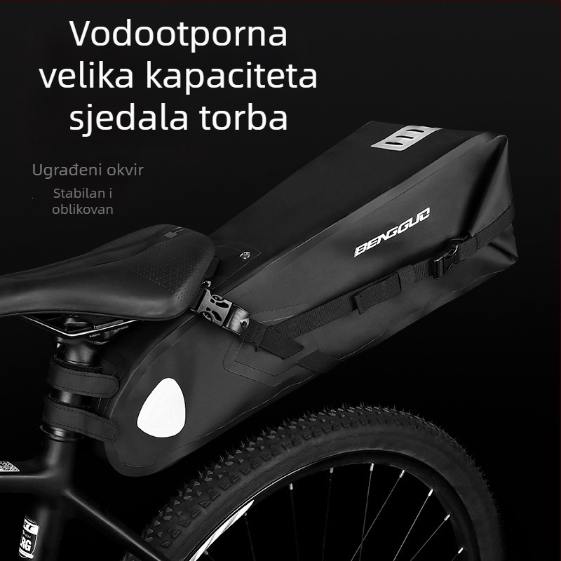 Zadnja torba za bicikl, višenamjenska, kapacitet 10 L, vodootporna, PU laminirana koža