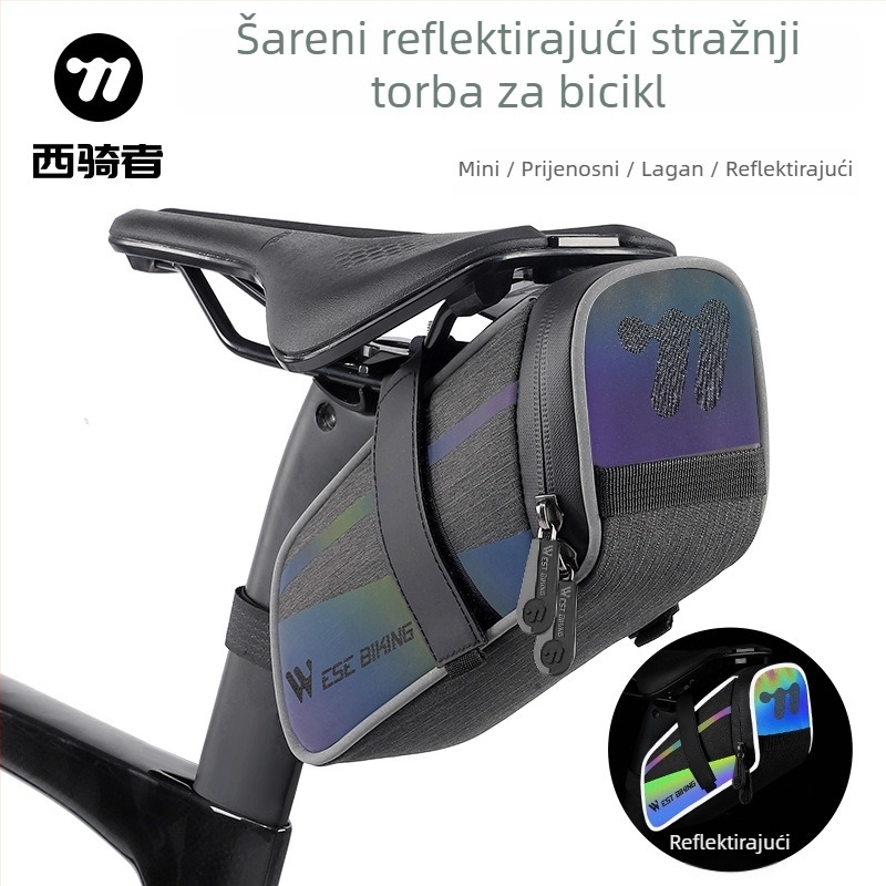 Western Rider 1,5L stražnja torba za bicikl za MTB/road, s unutarnjom podstavom, model YP0707358; vanjski materijal: kationična karirana tkanina; unutarnja Zen tkanina i biserni pamuk; podrijetlo Zhejiang.