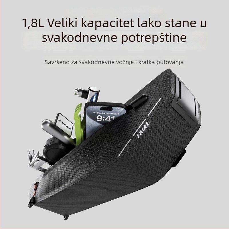 Torba za cestovni bicikl na prednju gornju cijev, vodootporna, multifunkcionalna, velika kapaciteta, unutarnja torba za gornju i donju cijev