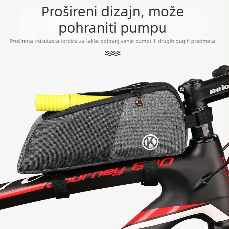 Torba za gornji okvir bicikla, najlon, kapacitet 1 L, model 83454, s unutarnjom podlogom