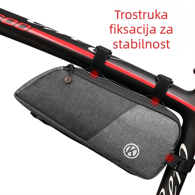 Torba za gornji okvir bicikla, najlon, kapacitet 1 L, model 83454, s unutarnjom podlogom