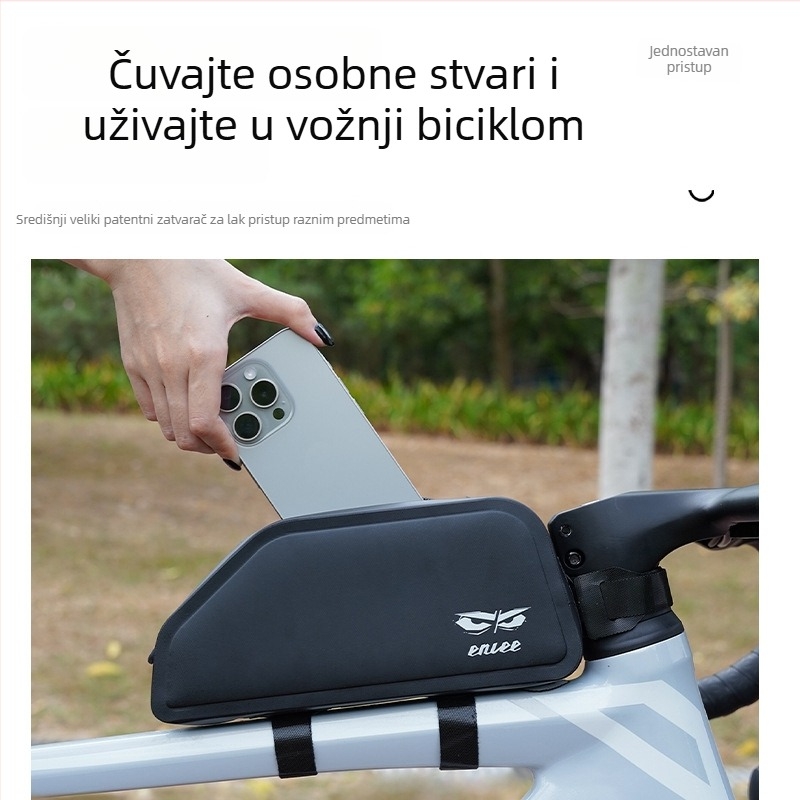 ENLEE Torbica za gornju cijev bicikla, vodootporna, 1.5 L, TPU, za MTB i cestovne bicikle