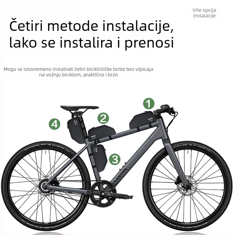 ENLEE Torbica za gornju cijev bicikla, vodootporna, 1.5 L, TPU, za MTB i cestovne bicikle