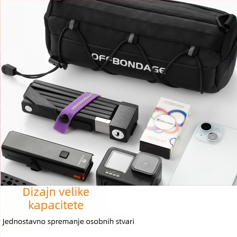 OFFBONDAGE Prednja torba za bicikl – 2L, sintetička koža, skladištenje, prednje montiranje, za MTB i gradske bicikle
