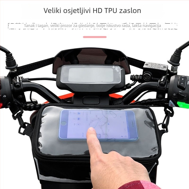 Torba za bicikl s prednjim montažom, prednji spremnik za pohranu i kompatibilnost s dodirnim zaslonom