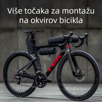 Višenamjenska torbica za okvir upravljača bicikla, vodootporna 2,2 L, montira se na upravljač/donju cijev/okvir sjedala, s unutarnjom podstavom