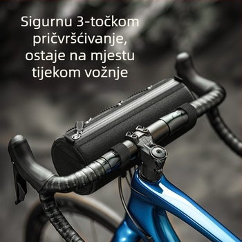 Višenamjenska torbica za okvir upravljača bicikla, vodootporna 2,2 L, montira se na upravljač/donju cijev/okvir sjedala, s unutarnjom podstavom