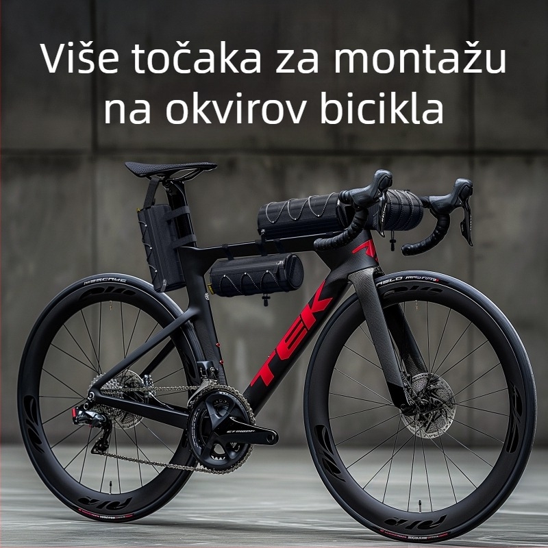 Višenamjenska torbica za okvir upravljača bicikla, vodootporna 2,2 L, montira se na upravljač/donju cijev/okvir sjedala, s unutarnjom podstavom