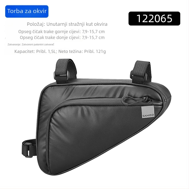 SAHOO torbica za okvir bicikla za planinske i cestovne bicikle, torba na gornju cijev / trokutasti okvir, kapacitet 1,5 L