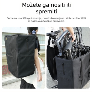 Mummy Xiao Bu Sklopiva torba za bicikl – prozračna, vodootporna, pohrana, zaštita od udara, Oxford tkanina