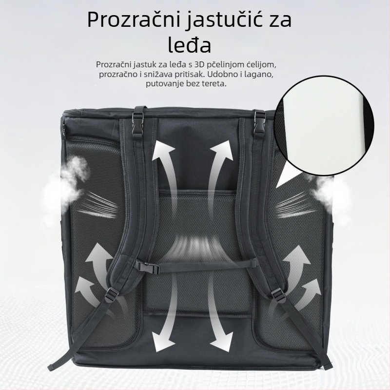Mummy Xiao Bu Sklopiva torba za bicikl – prozračna, vodootporna, pohrana, zaštita od udara, Oxford tkanina