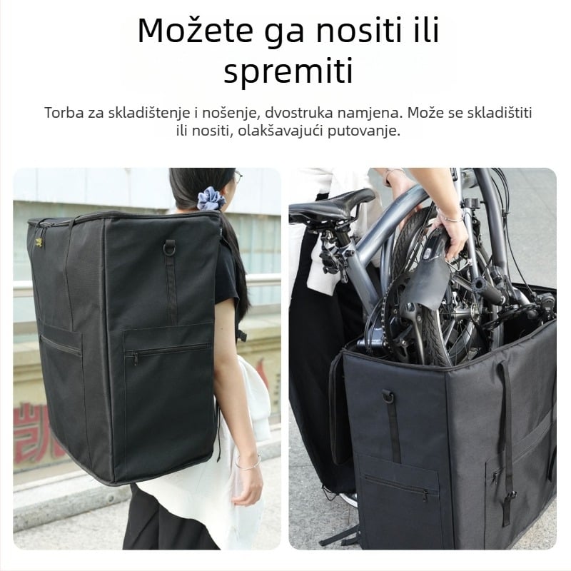 Mummy Xiao Bu Sklopiva torba za bicikl – prozračna, vodootporna, pohrana, zaštita od udara, Oxford tkanina
