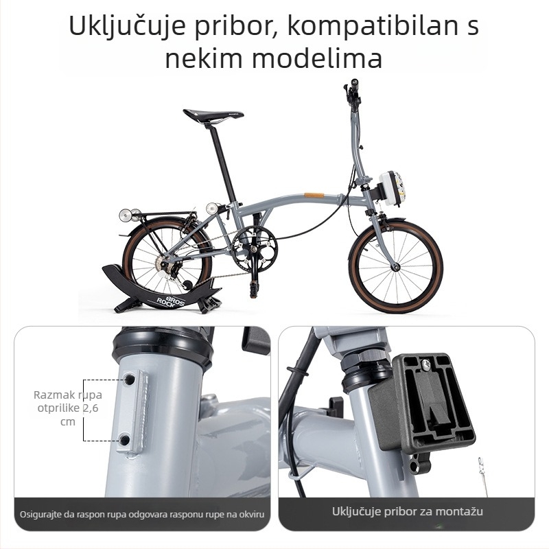 Prednja torba za bicikl - ROCKBROS tvrdi kućište, PC materijal, kapacitet 1.9L, model 30110071/B124