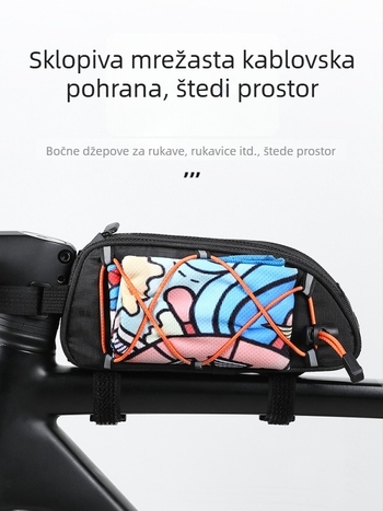 ESLNF torba za gornju cijev bicikla, vodootporna, reflektirajuća, najlon 1860D, kapacitet 1, model 2, za skladištenje