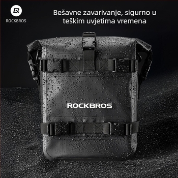 Rockbros torba za stražnji dio motocikla — vodootporna, PVC+POM materijal, 5 L kapacitet, model 30140103001