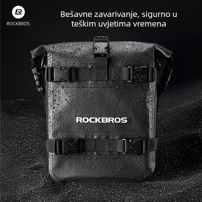 Rockbros torba za stražnji dio motocikla — vodootporna, PVC+POM materijal, 5 L kapacitet, model 30140103001