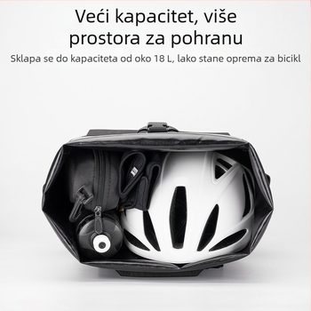 ROCKBROS vodootporna stražnja torba za bicikl s pretincem za kacigu, 13,5–18 L