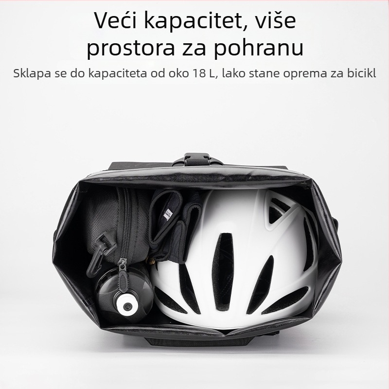 ROCKBROS vodootporna stražnja torba za bicikl s pretincem za kacigu, 13,5–18 L
