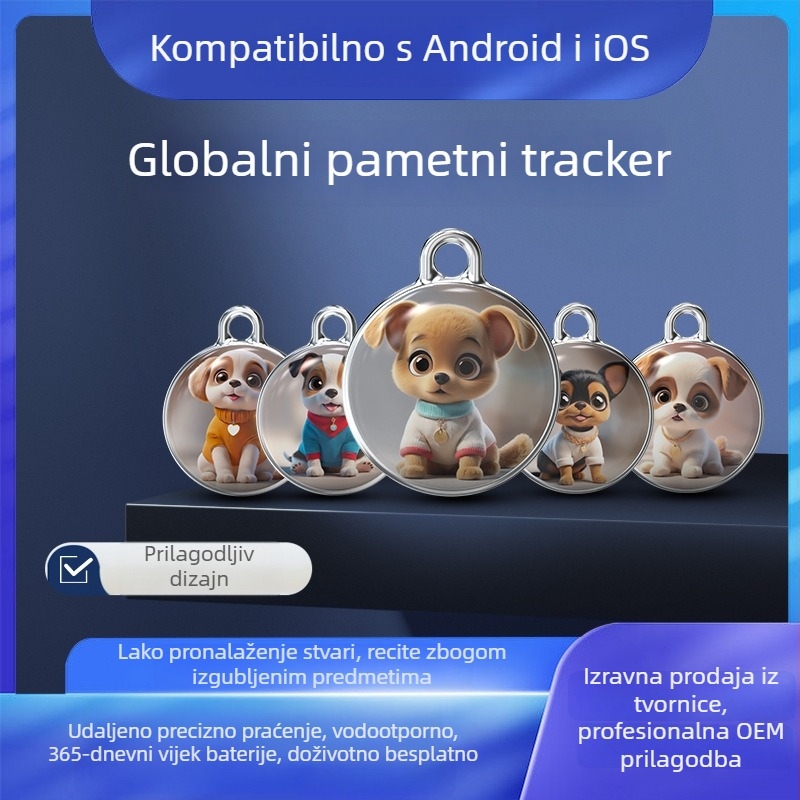 Bluetooth GPS Tracker za bicikle, starije osobe i kućne ljubimce — ABS kućište, 8 g, kompatibilan s Androidom i iOS-om, Bluetooth sučelje